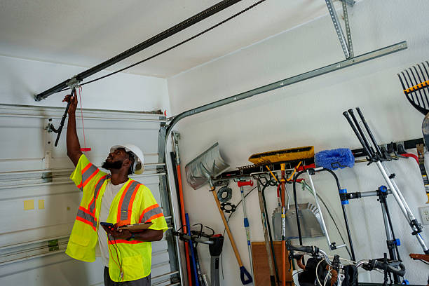 Professional Garage Door Panel Replacement technician working in Wythe County County, VA